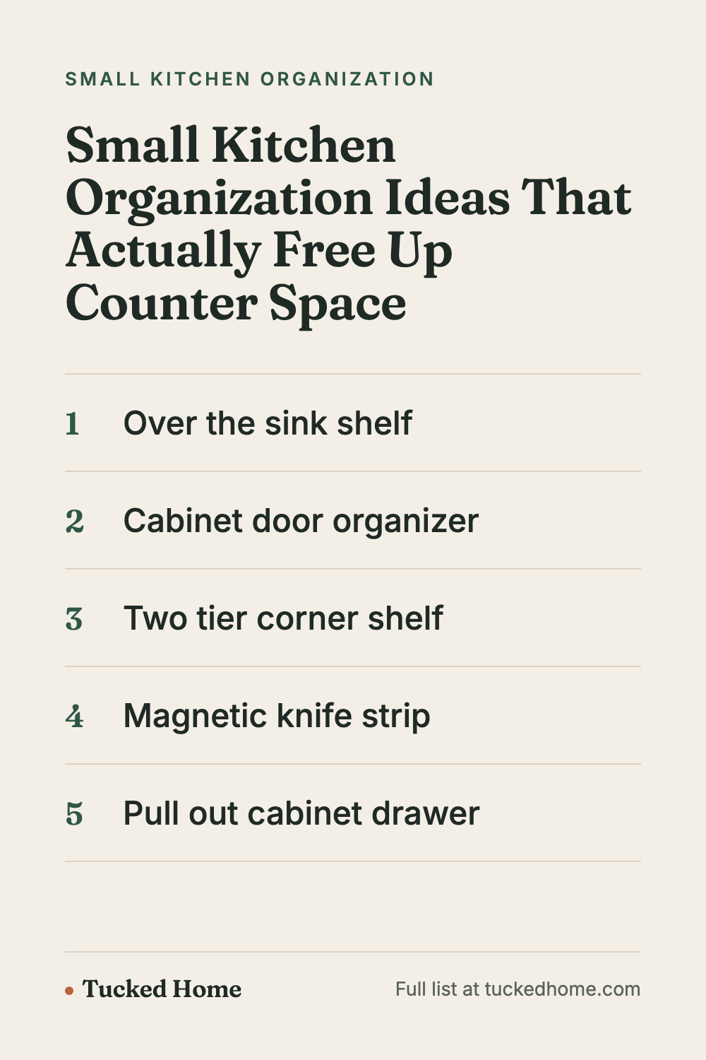 Small Kitchen Organization Ideas That Free Up Counter Space